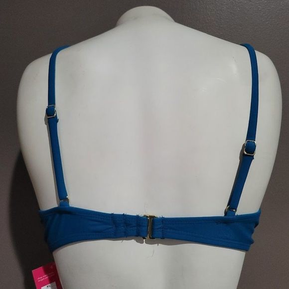 Xhilaration Smocked Triangle Ring Bikini Top XL - Picture 5 of 8